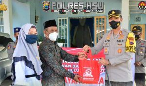 Di jelang HUT Bhayangkara POLRES HSU laksanakan bermacam aksi sosial