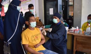 VAKSINASI COVID-19 DI Tala dapat dukungan POLRES, TNI