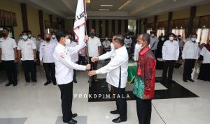 Ditengah Pelantikan PMI Tala, Bupati miliki obsesi Ketersediaan stok darah