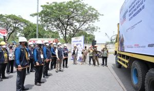 Presiden RI, Bersama  Kapolda Kalsel, Forkopimda Lepas Ekspor Komoditas Pertanian