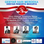 Webinar Pewarta Warga : UU Pers Perlukah direvisi ?