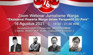 Webinar Pewarta Warga : UU Pers Perlukah direvisi ?