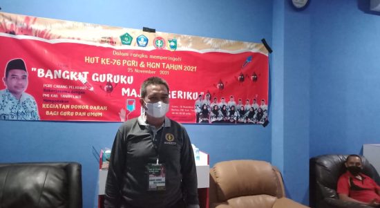 PGRI Kecamatan Pelaihari Bersama PMI Gelar Donor Darah