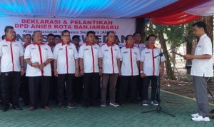 Kepincut ANIES Relawan  Banjarbaru mendeklarasikan sekaligus adakan Pelantikan