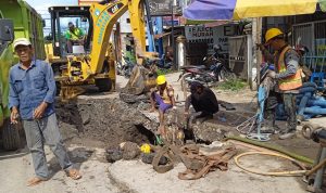 Distribusi Air Bersih di Kecamatan Banjarmasin Selatan terhenti akibat kebocoran pipa