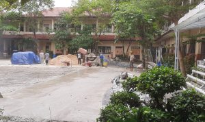 SMKN 4  Banjarmasin dapat bantuan RPS dan Peninggian halaman