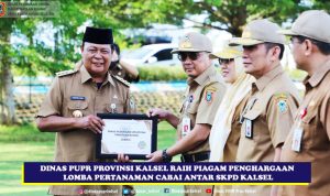 Dinas PUPR Kalsel Juara I Lomba Pertanaman Cabai di Pemprov. Kalsel