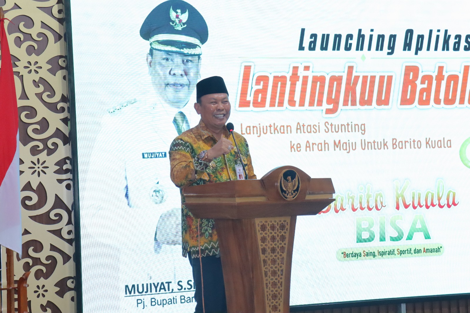 Harapkan angka Stunting turun, Pj. Bupati Batola Launching Aplikasi Lantingkuu Batola