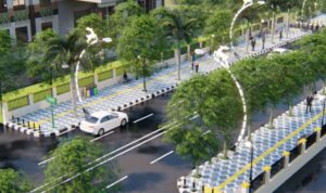 Pendestrian jalan H  Boejasin progresnya capai 77,77 %, Tiang Lampu  yang ganggu jalan disabilitas diperbaiki