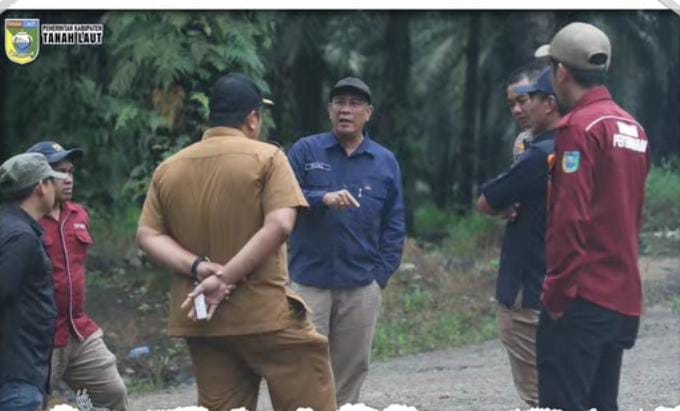 Asisten Pemerintahan  & Kesra Pemkab. Tala  Tinjau Batas Desa Damit dengan Desa Batalang