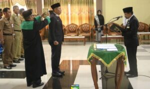 Pj Bupati Tala Lantik Sekda  Faried, dalam pesannya turunkan angka Stunting
