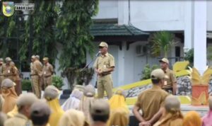Sekda Pamit Undur Diri Saat Pimpin Apel Gabungan
