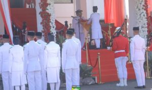 Detik-Detik Peringatan HUT Ke-79 RI di Tanah Laut Berlangsung Khidmat