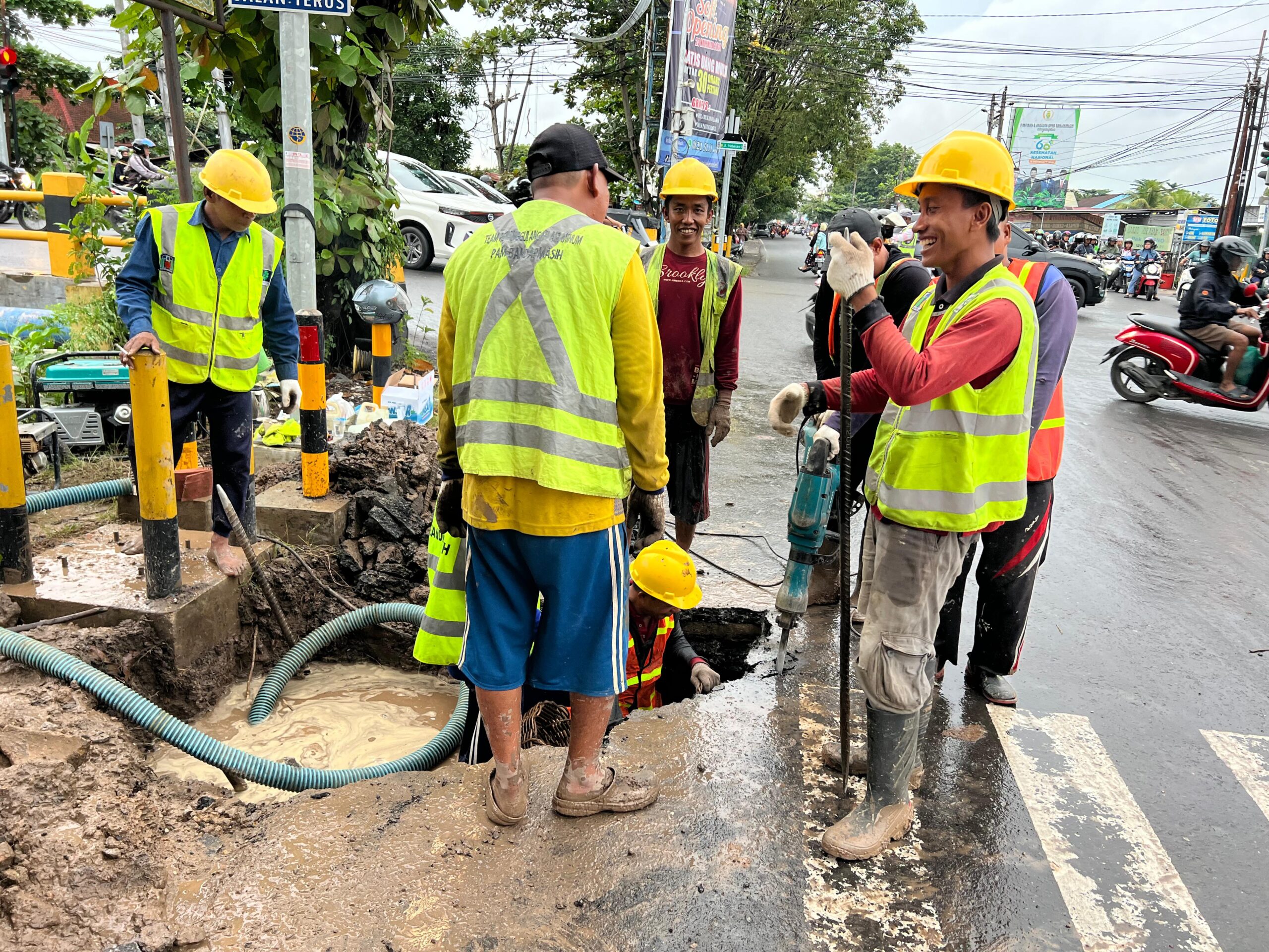 Kebocoran Pipa PAM Bandarmasih,Banjarmasin Utara Terdampak