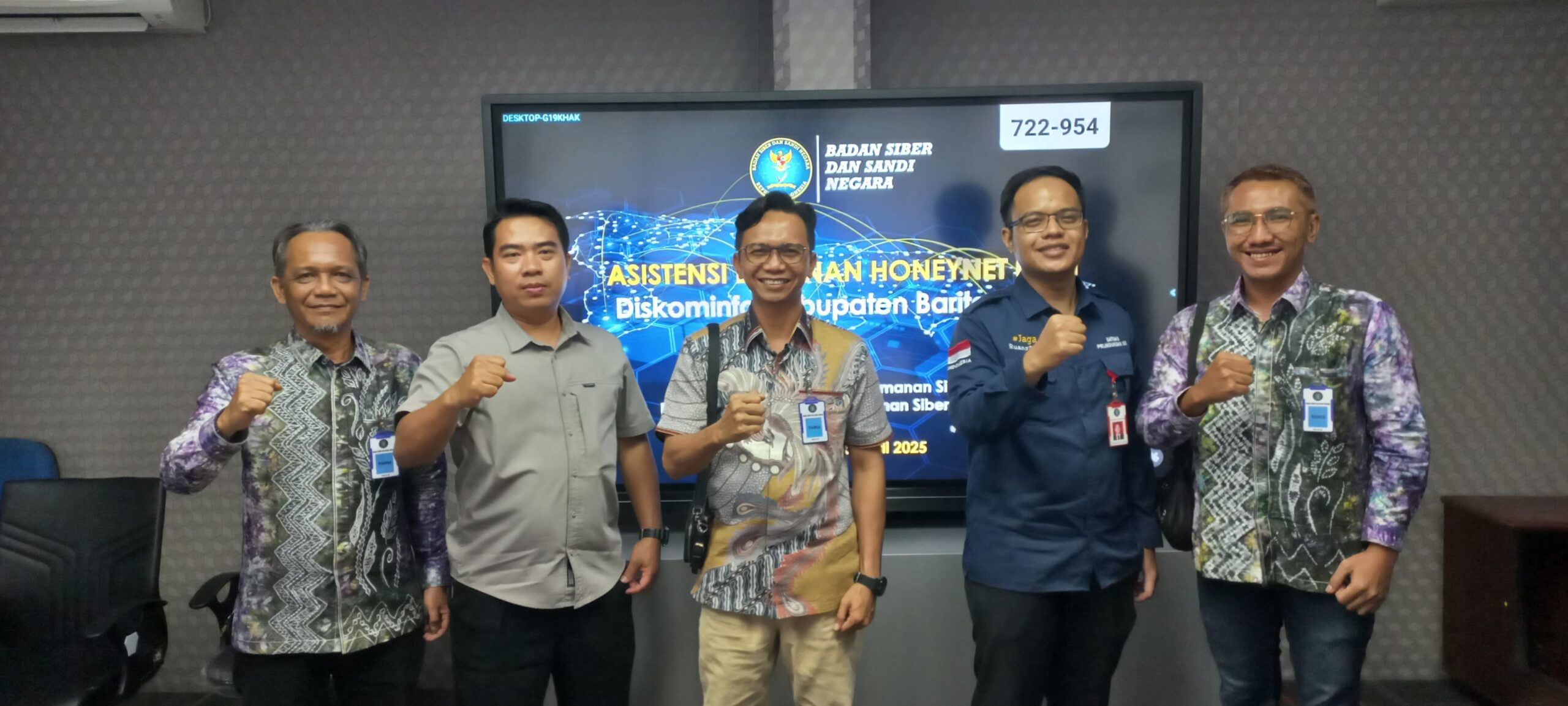 Berniat Aplikasikan Honeynet, Kadis Kominfo Barito Kuala Kunjungi BSSN