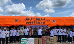 Bupati Bahrul Ilmi serahkan bantuan Banjir di 3 Kecamatan
