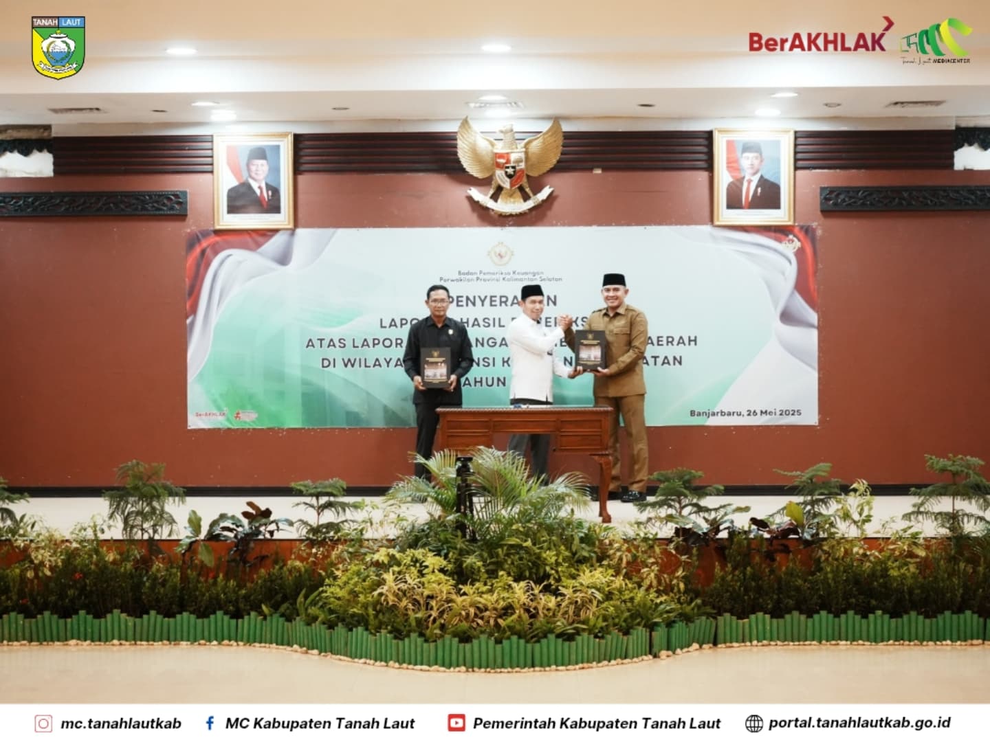 Untuk Ke 12 kalinya  Bupati Tala Terima LHP LKPD dengan Predikat WTP