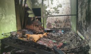 Rumah Kos di Kelurahan Mentaos Banjarbaru  terbakar