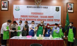 Pemusnahan Barang Rampasan, Kejari Marabahan Tegaskan Komitmen Penegakan Hukum