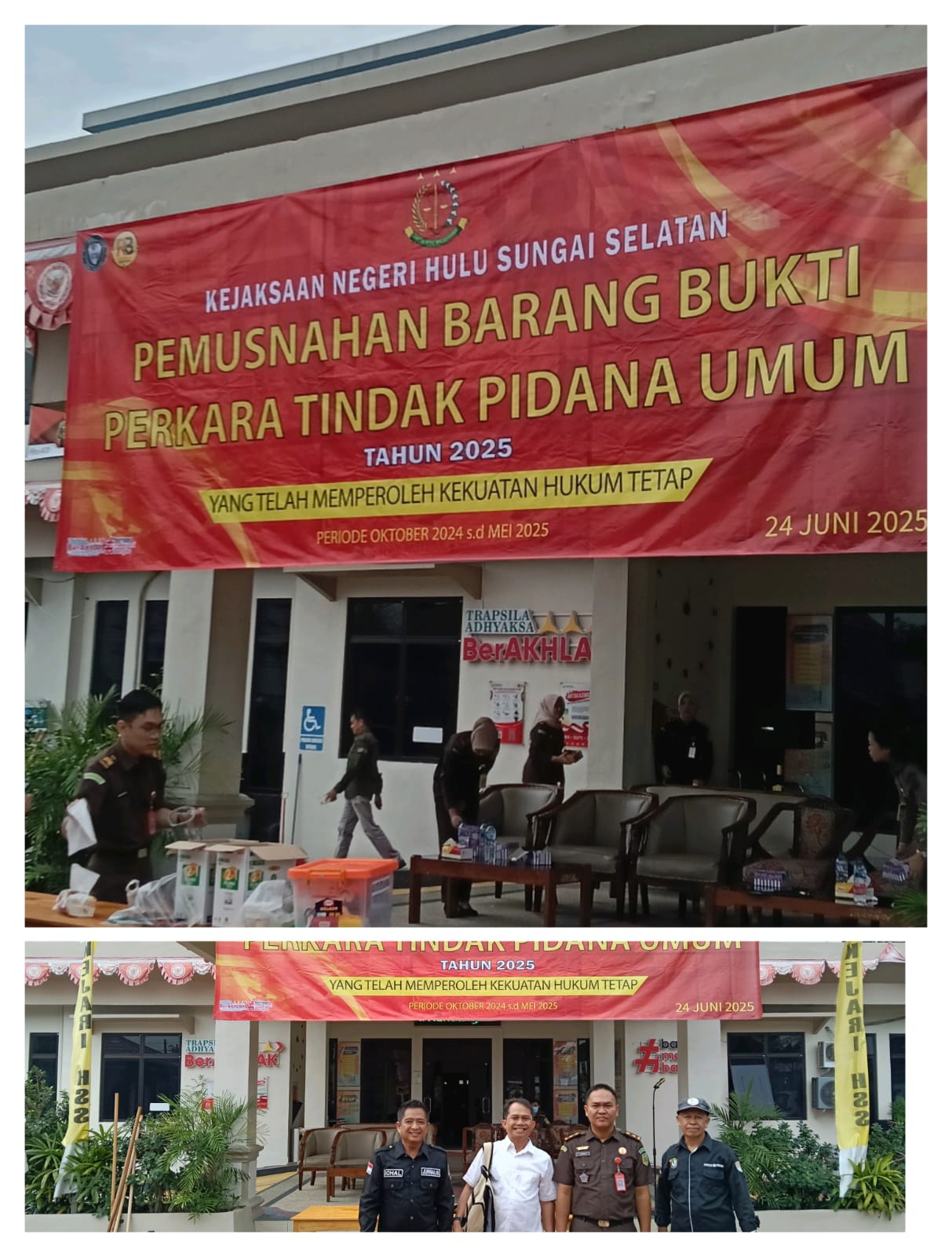 KEJARI HSS Musnahkan Barang Bukti Berbagai Kejahatan