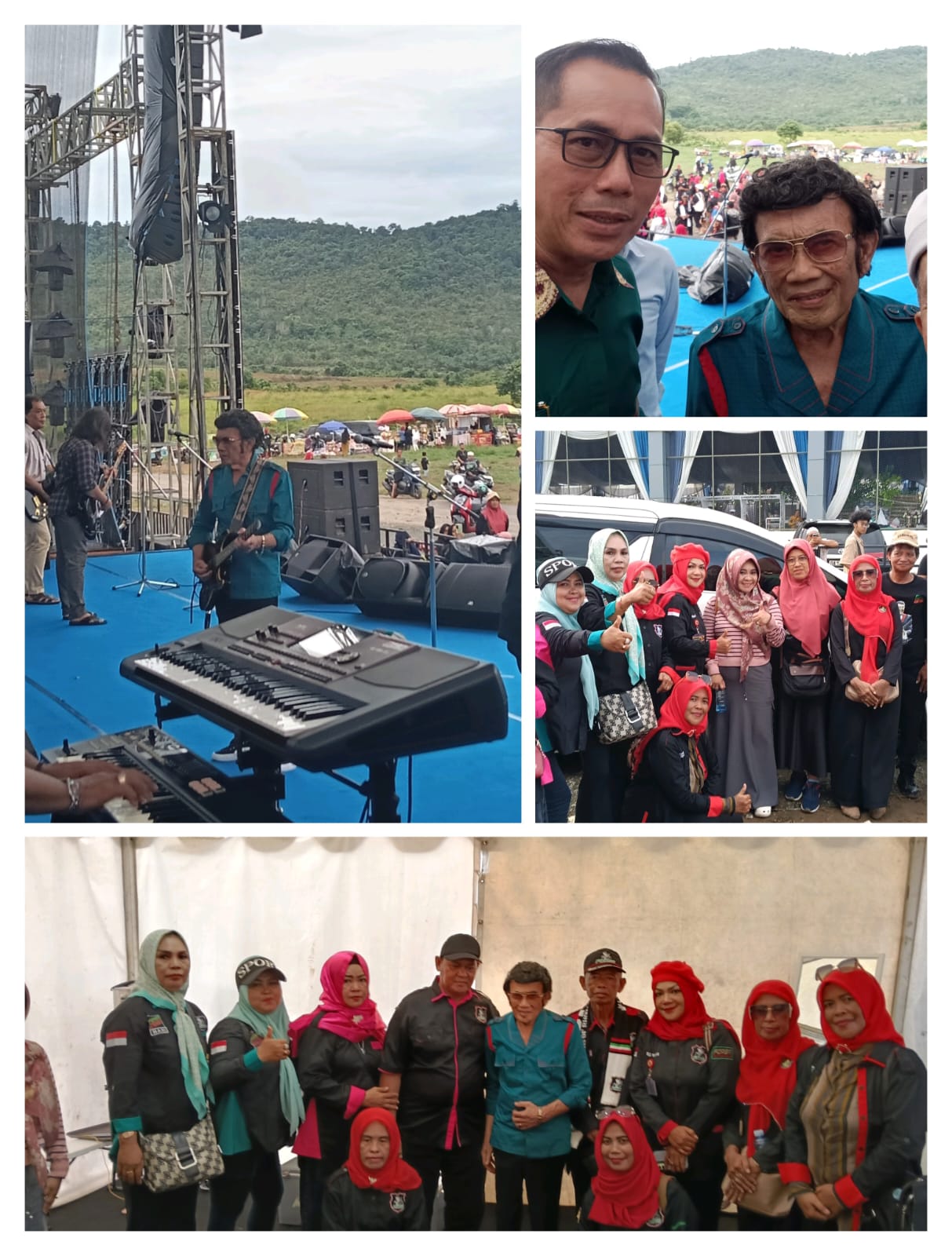 Endang Gelar : Raja Dangdut Rhoma bersama Cici Paramida  yang “Getarkan” Ribuan Warga Tanah Laut