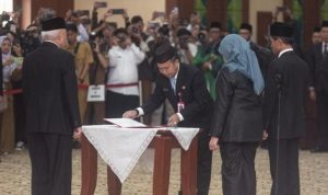 Wakil Bupati Tanah Laut  Hadiri Pelantikan Sekda Provinsi Kalsel