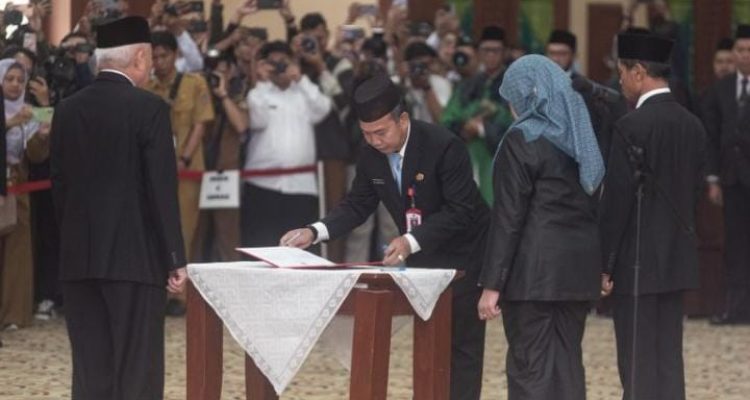 Wakil Bupati Tanah Laut  Hadiri Pelantikan Sekda Provinsi Kalsel