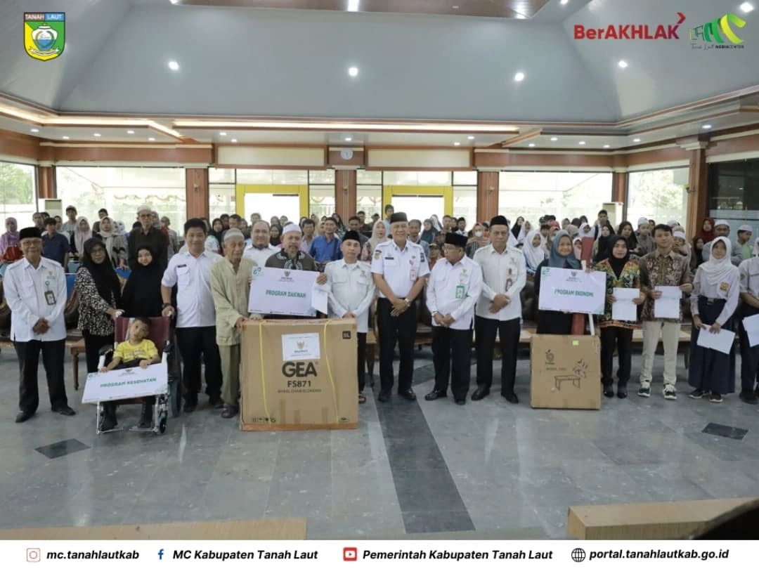 Baznas Tanah Laut  berikan bantuan Dana sosial  Rp.177.773.000., kepada Warga