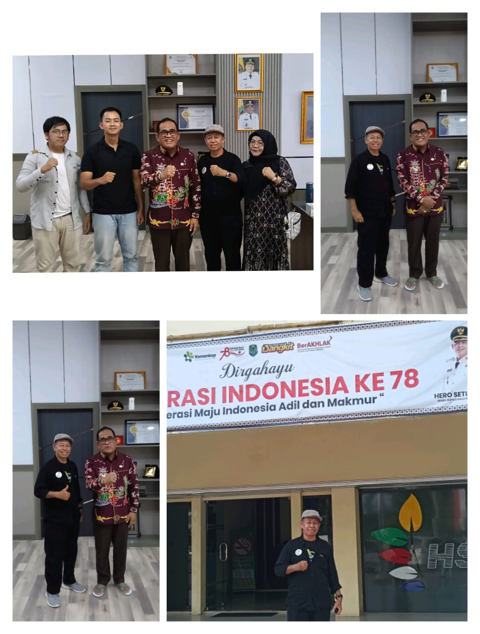 Bupati Hulu Sungai Utara Sahrujani menerima Kunjungan Tim Media Publik di Ruang Kerjanya