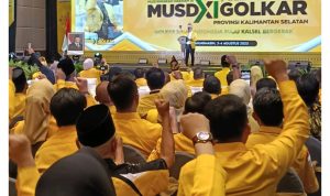 Tekankan 3 Program , Ketua DPP GOLKAR Bahlil secara resmi membuka MUSDA XI GOLKAR Kalsel