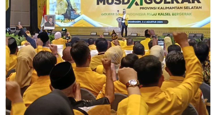 Tekankan 3 Program , Ketua DPP GOLKAR Bahlil secara resmi membuka MUSDA XI GOLKAR Kalsel