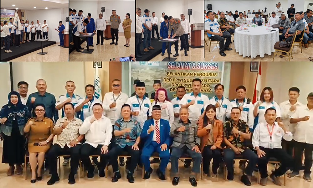 Dihadiri Sejumlah Jenderal, Ketum PPWI Lantik Pengurus PPWI Sulawesi Utara