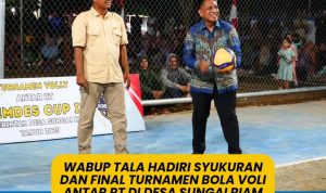 Wakil Bupati Tanah Laut Hadiri Syukuran dan Final Turnamen Bola Voli Antar RT di Desa Sungai Riam