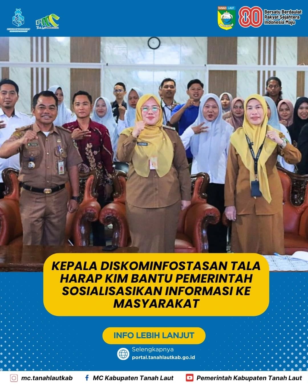 Kepala Diskominfostasan Tala Buka secara resmi Sosialisasi KIM