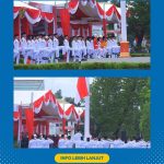 Tanah Laut  Sukses Gelar Upacara Pengibaran Bendera Merah Putih dan Bendera Raksasa 80 Meter