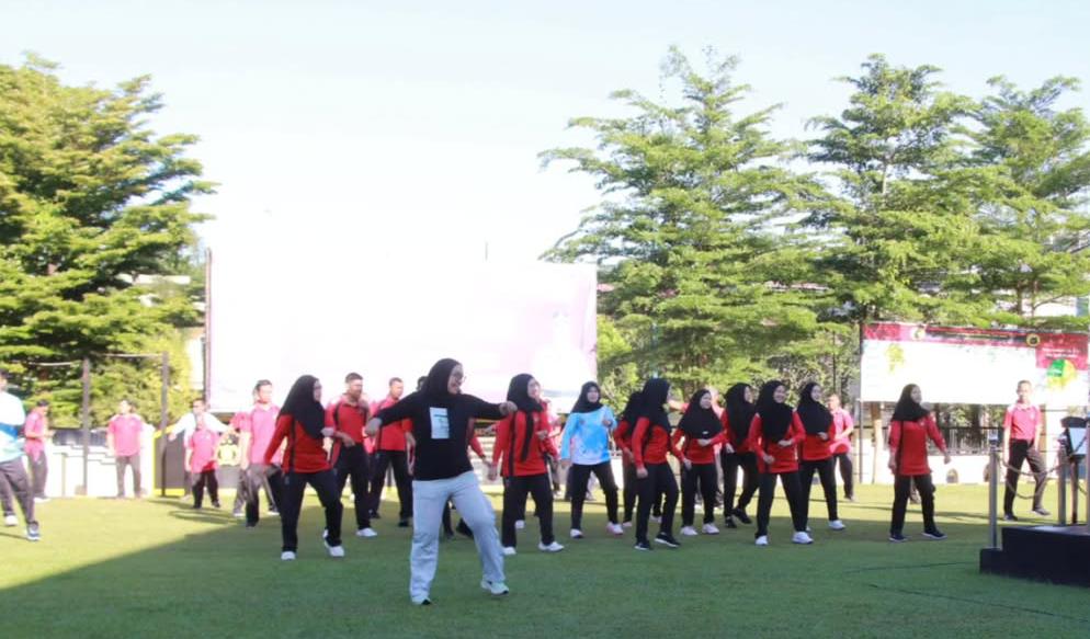 Perkuat Kebersamaan, POLRES Banjar Giatkan olahraga bersama