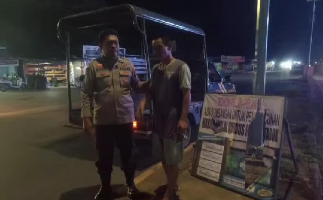 Cegah Kriminalitas dan Premanisme, Polsek Sungai Tabuk adakan Patroli Malam