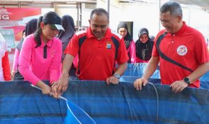 Begini Keseruan Panen Ikan di Mapolres Tanah Laut