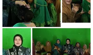 Hj Dian Rahmat sampaikan Apreasi yang tinggi dalam kunjungan ke TK Bina Ilmu