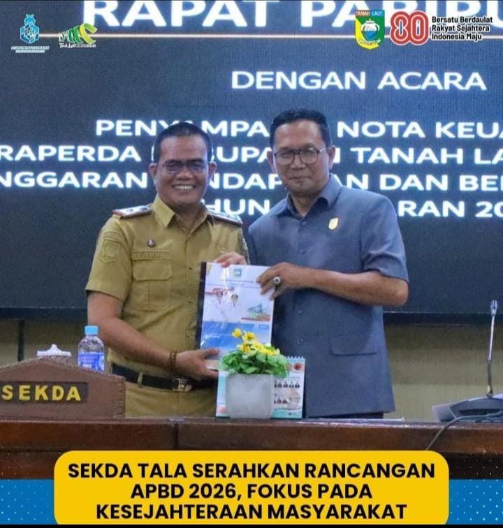 Sekda Tala Serahkan Rancangan APBD 2026, Fokus pada Kesejahteraan Masyarakat