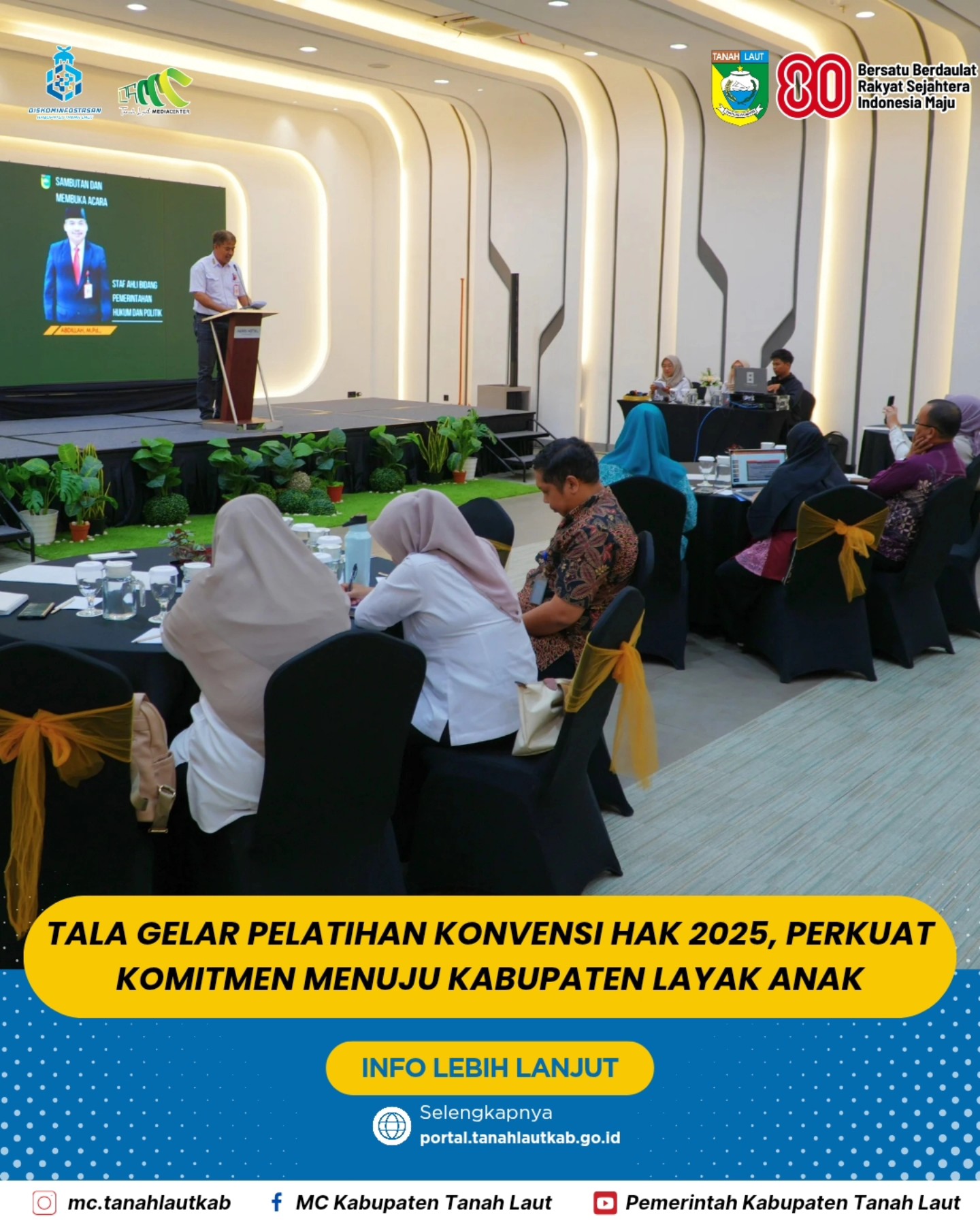 Pertama kali di Tala DP3AP2KB menggelar Pelatihan Konvensi Hak Anak