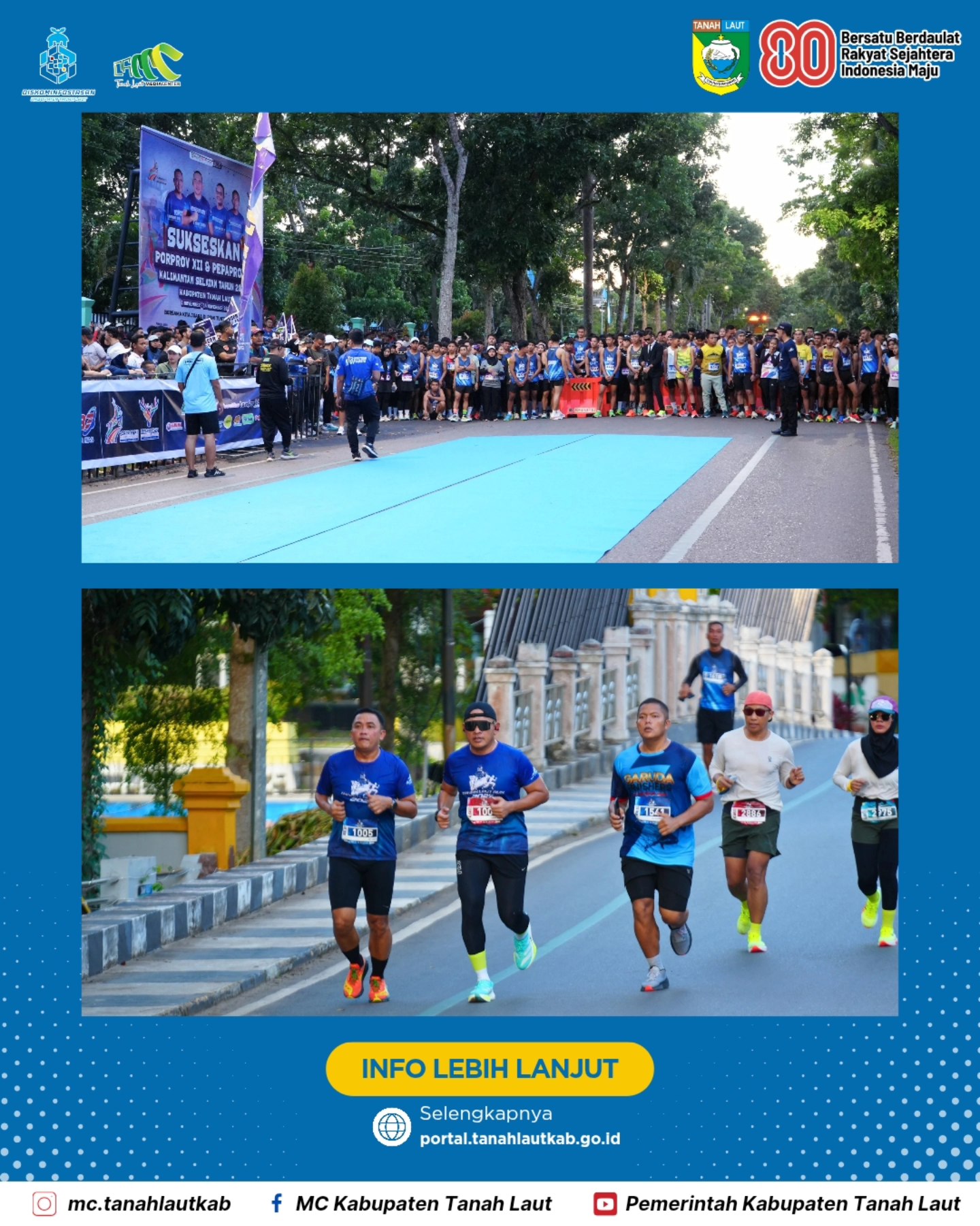 Raih kebersamaan Pemkab. Tala Gelar Tanah Laut Run 2025