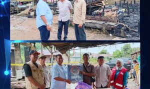 Mendengar Kebakaran di Liang Anggang  Bupati segera berangkat ke Lokasi