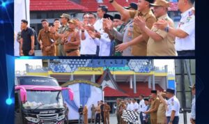 Bupati Tanah Laut Rahmat Trianto melepas keberangkatan Pemudik Lebaran Bupati Tanah Laut Rahmat Trianto melepas keberangkatan Pemudik Lebaran
