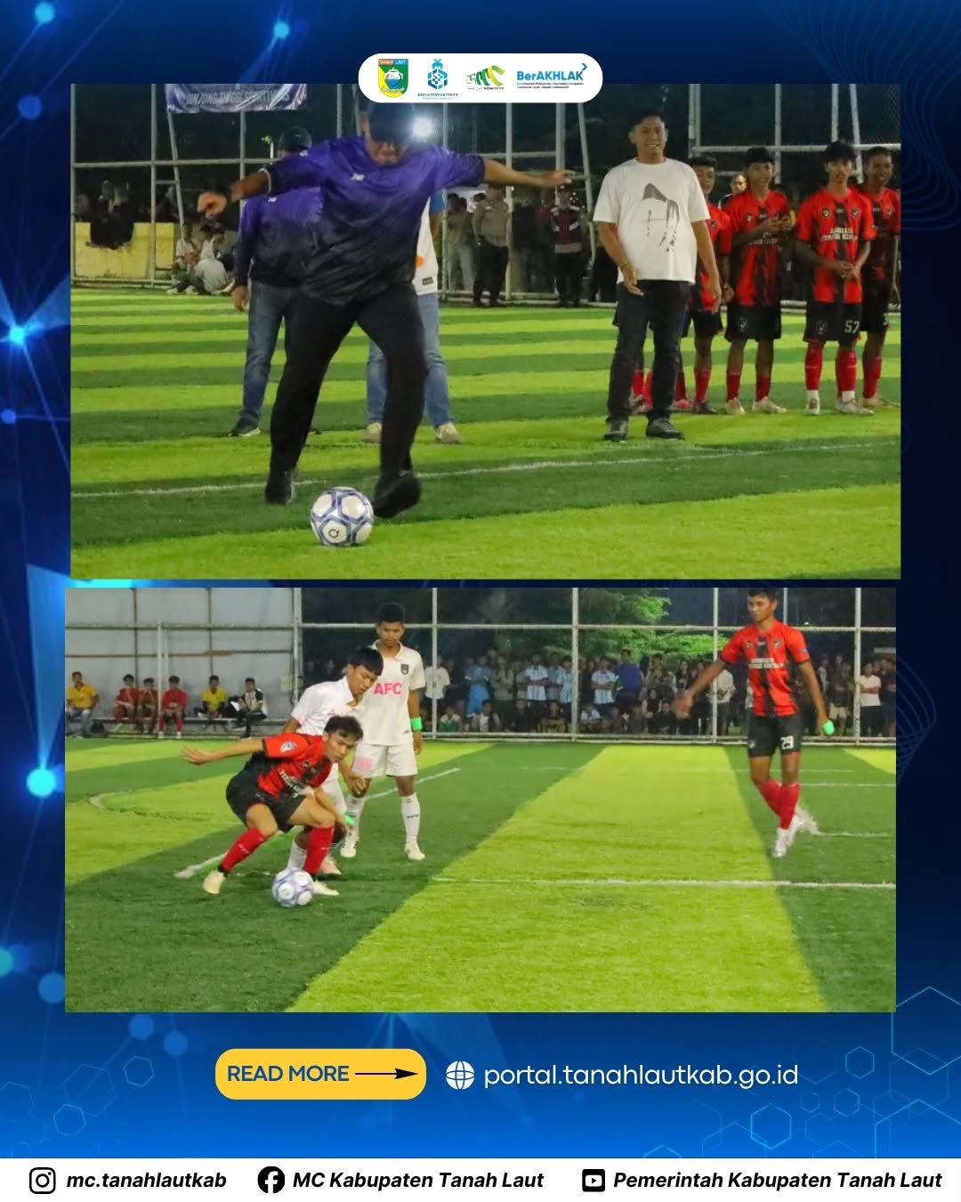 Bupati  Tala Rahmat resmi membuka Ramadahan Soccer Festival