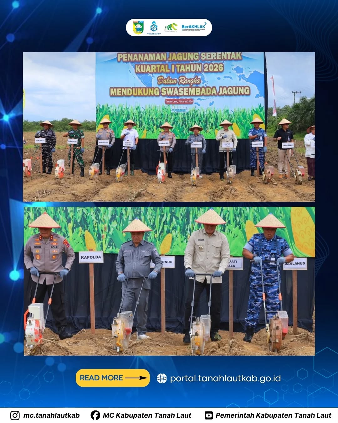 Rahmat Optimis Produksi Jagung Pertahun di Tanah Laut akan hasilkan 200.000 ton
