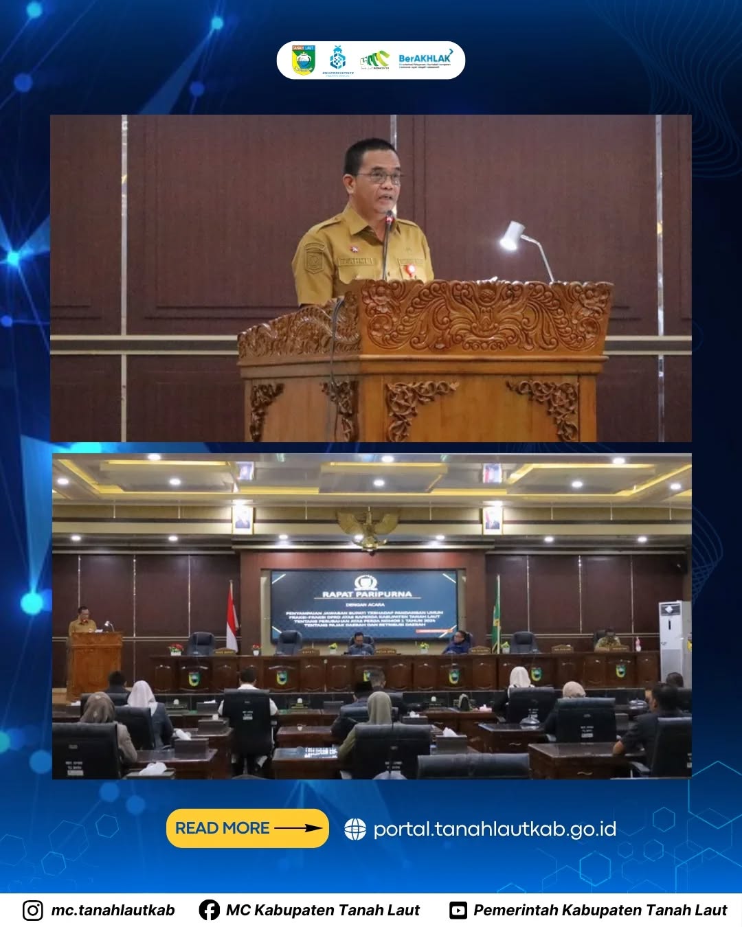 Sekda Tala Sampaikan Jawaban Bupati atas Pandangan Umum Fraksi DPRD