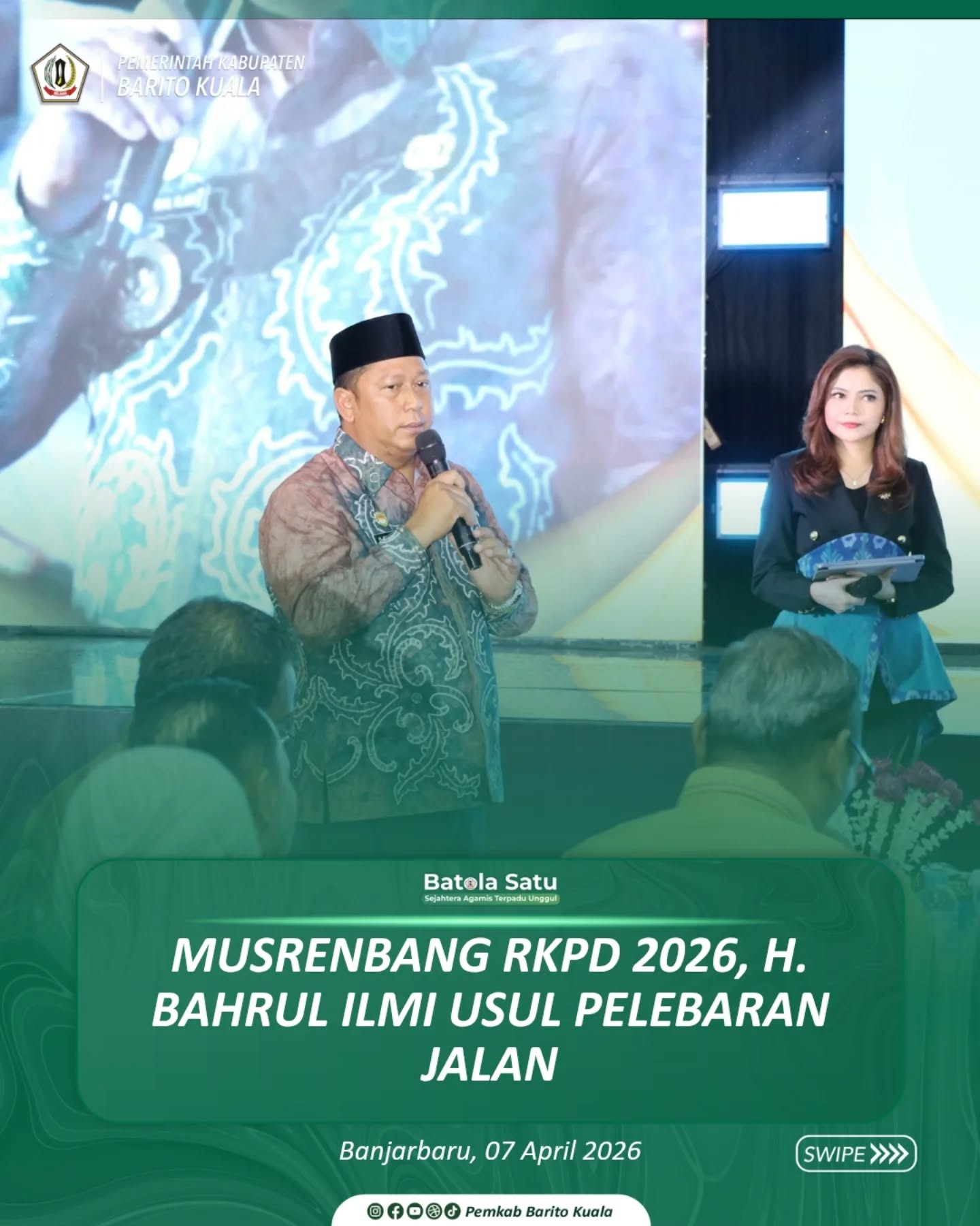 Bupati Batola H Bahrul Usulkan Pelebaran Jalan di Musrenbang Kalsel 2026