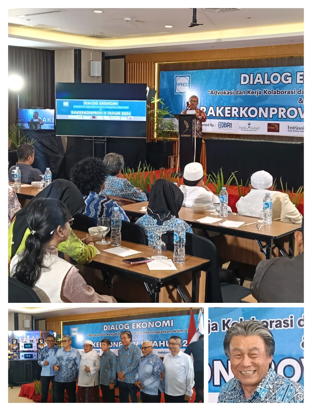 Di  Rakerprov  APINDO Kalsel, Winardi  tekankan pentingnya kerja kolaborasi antara pengusaha,Pemerintah dan Serikat Pekerja