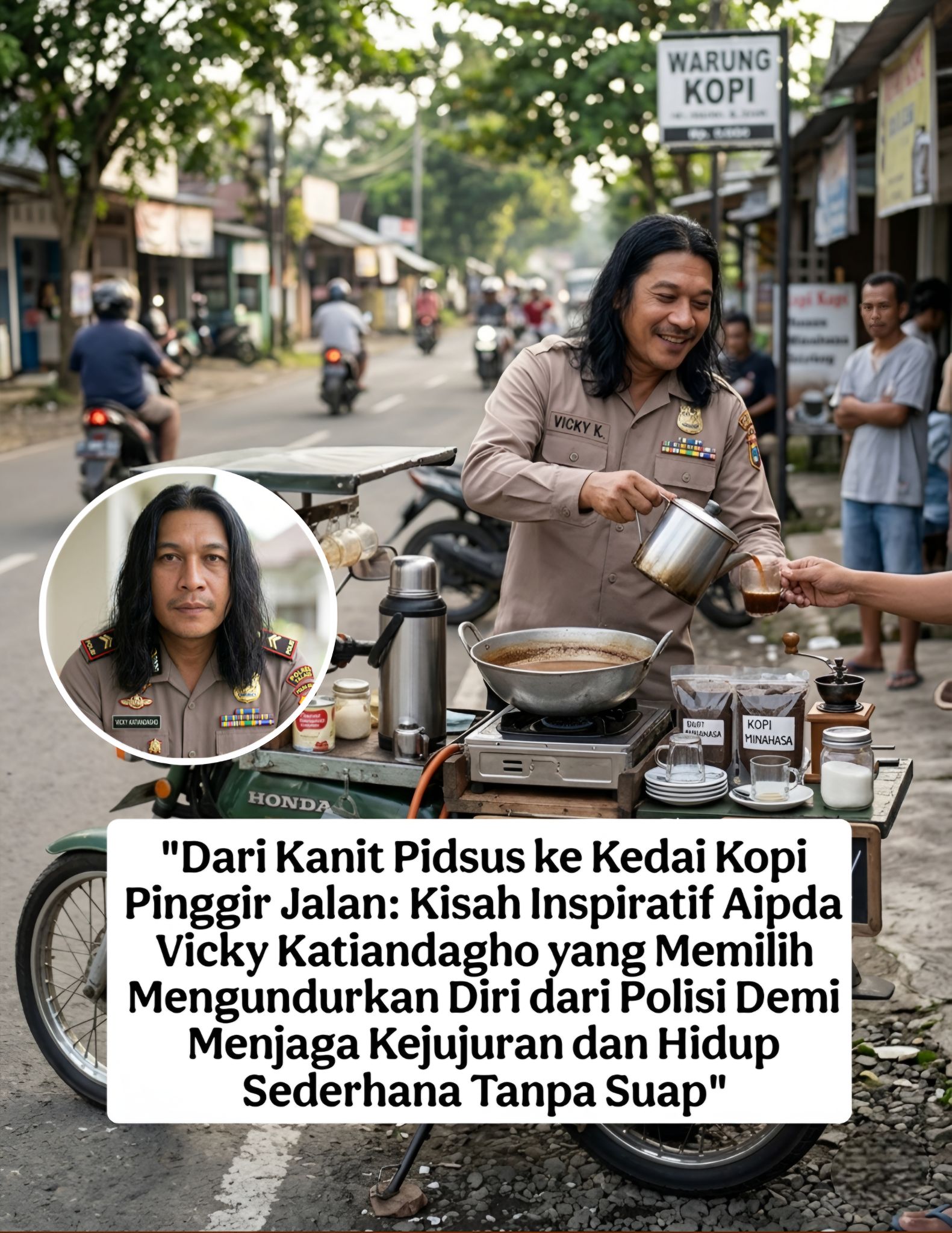 Lebih Baik Hidup Sederhana dari pada makan Uang Haram kata Aipda Vicky